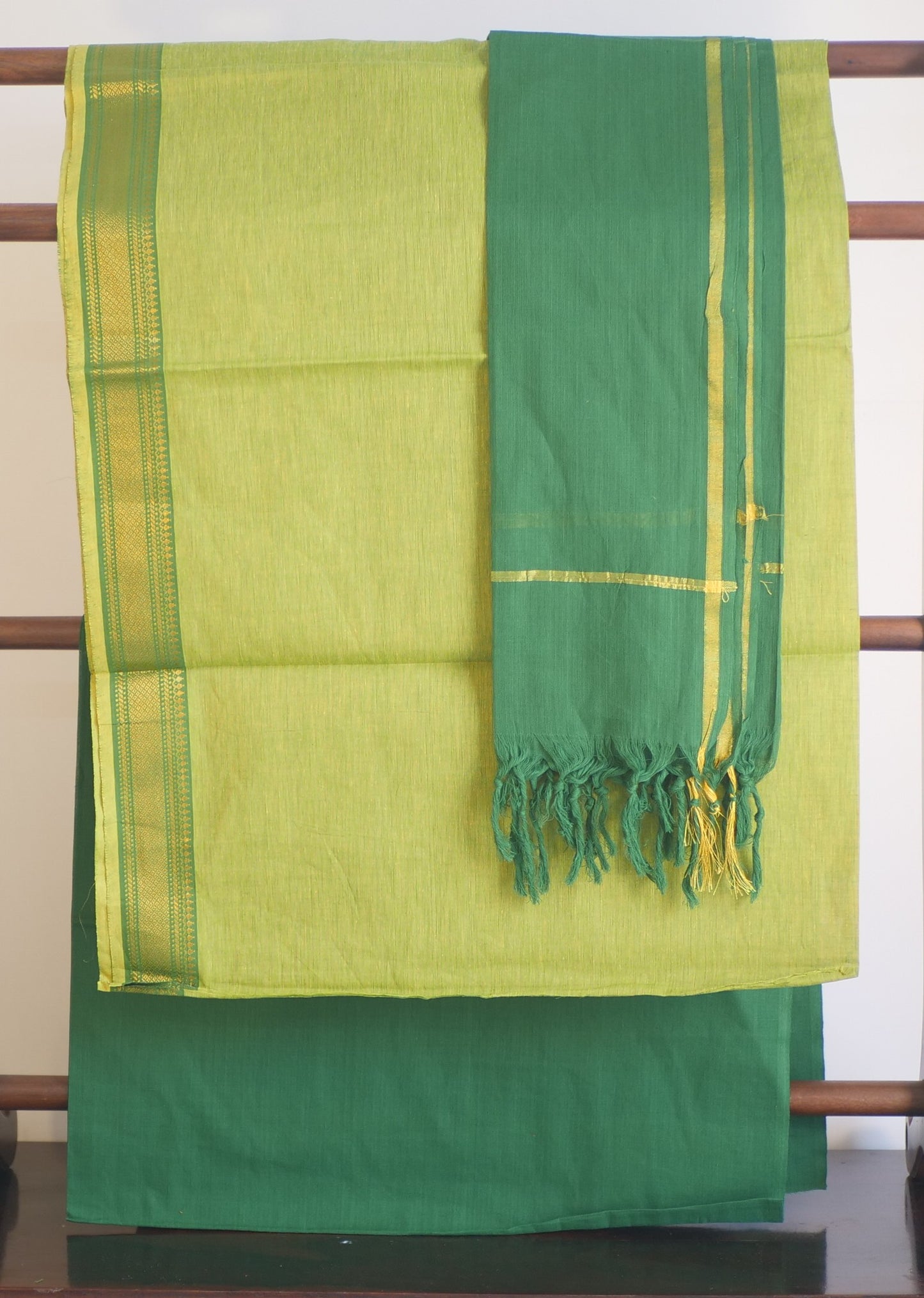 Green Mangalgiri Cotton Suit Set