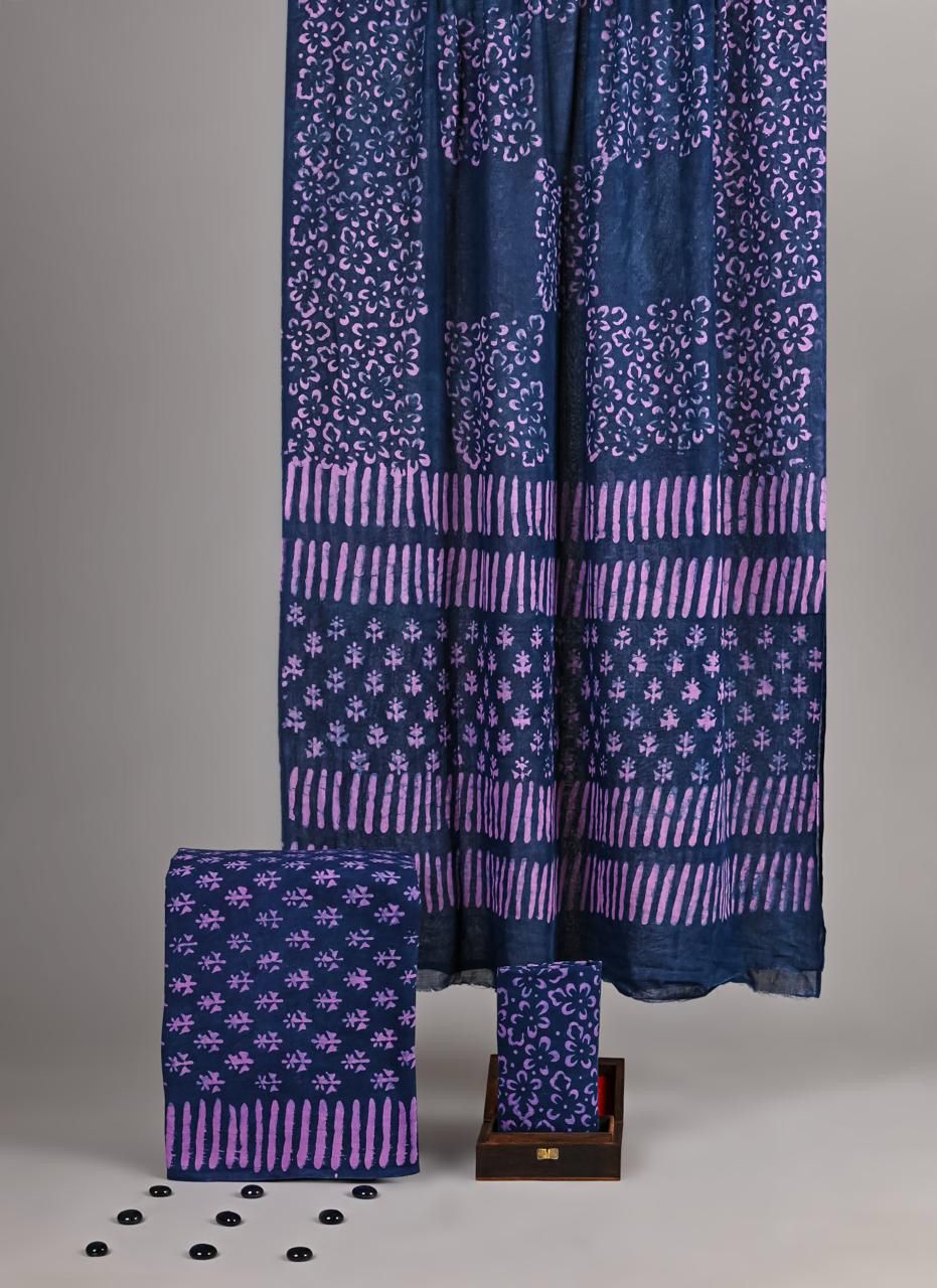 Indigo Mul Cotton Suit Set