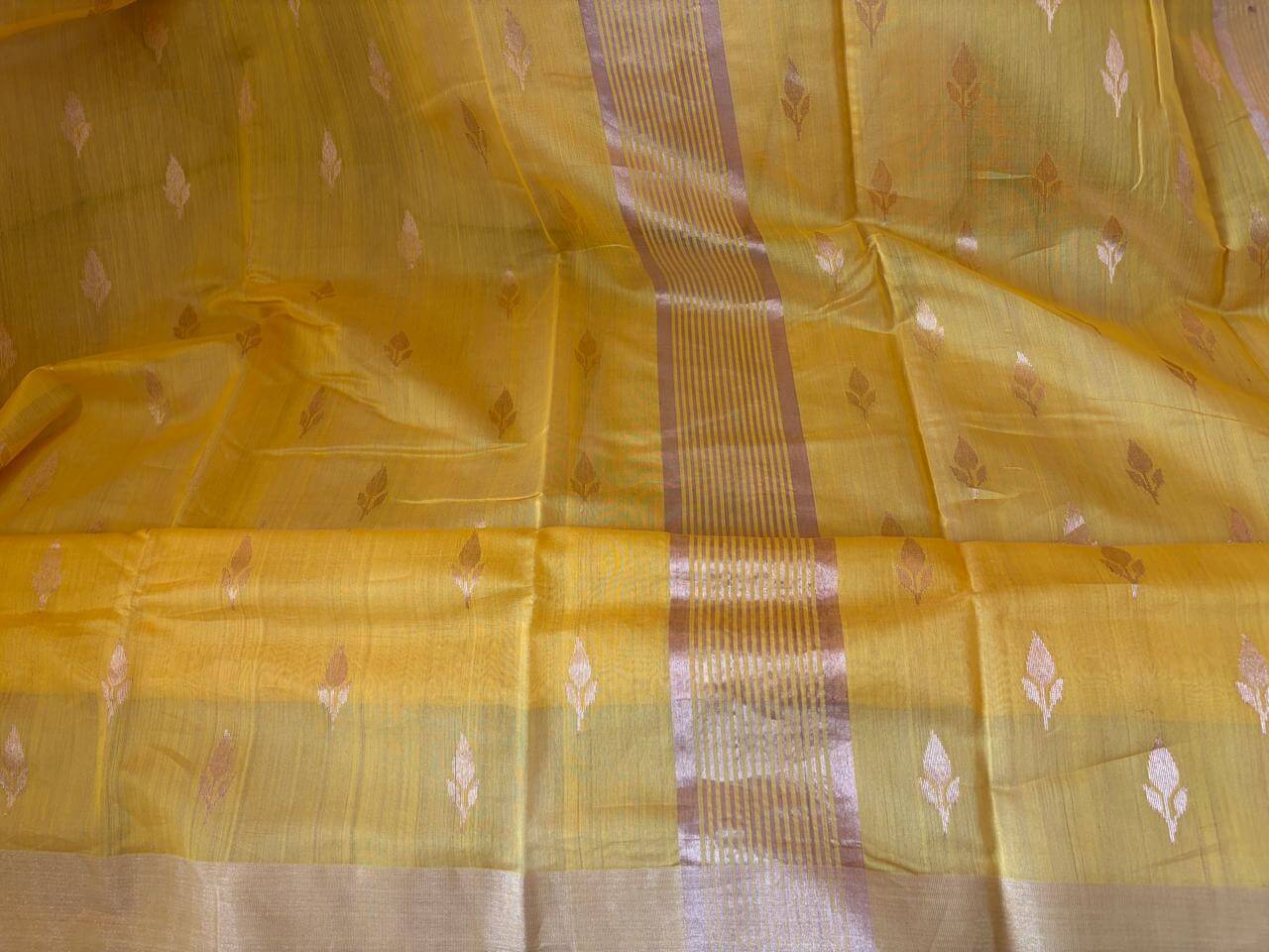 Yellow Handloom Chanderi Saree