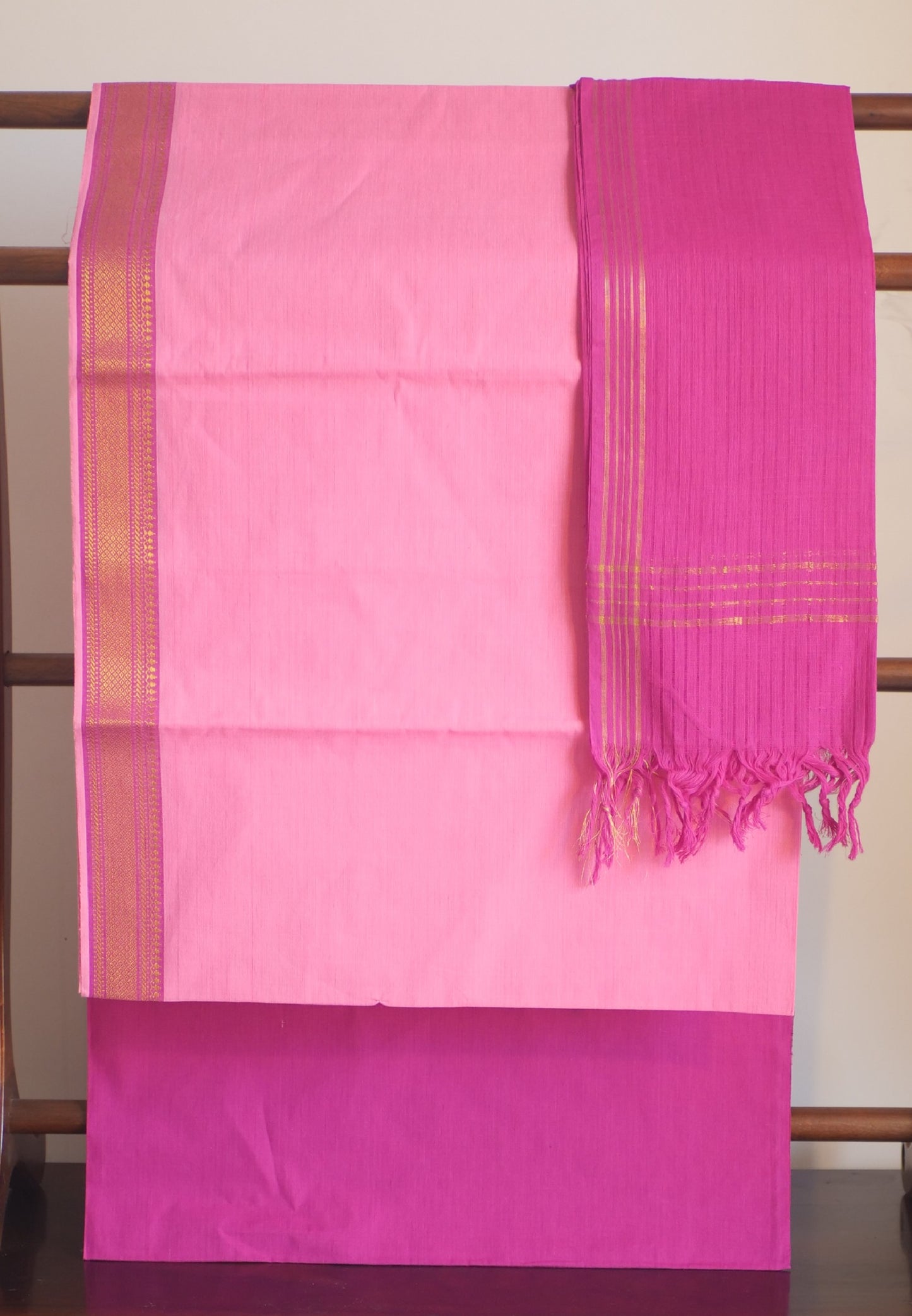 Pink Mangalgiri Cotton Suit Set