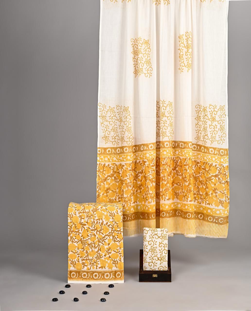 Yellow Mul Cotton Suit Set