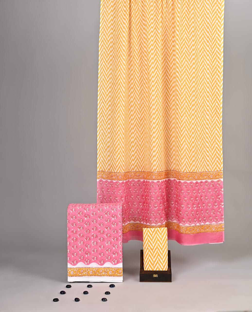 Pink Mul Cotton Suit Set