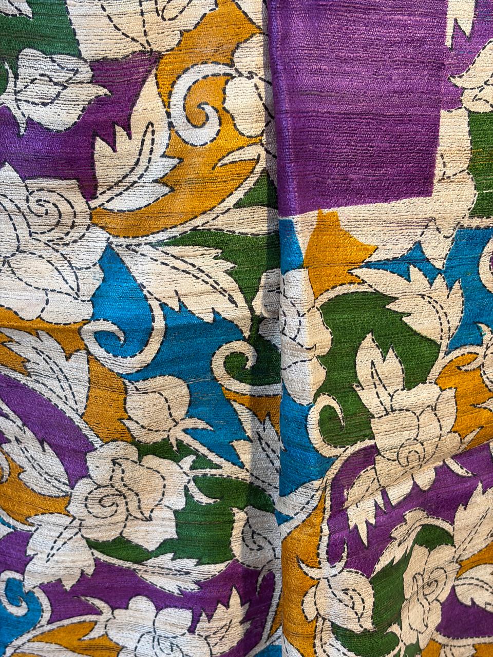 Purple Pure Tussar Silk Dupatta